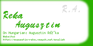 reka augusztin business card